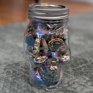 Mystery Jewelry Jar Witchy Gothic Fem Mix Sun Moon Charms Black Lot Pint Jar